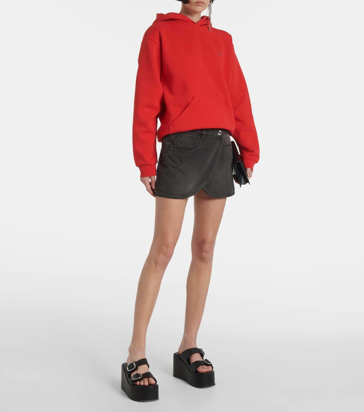 Coperni Horn cotton-blend jersey hoodie Coperni