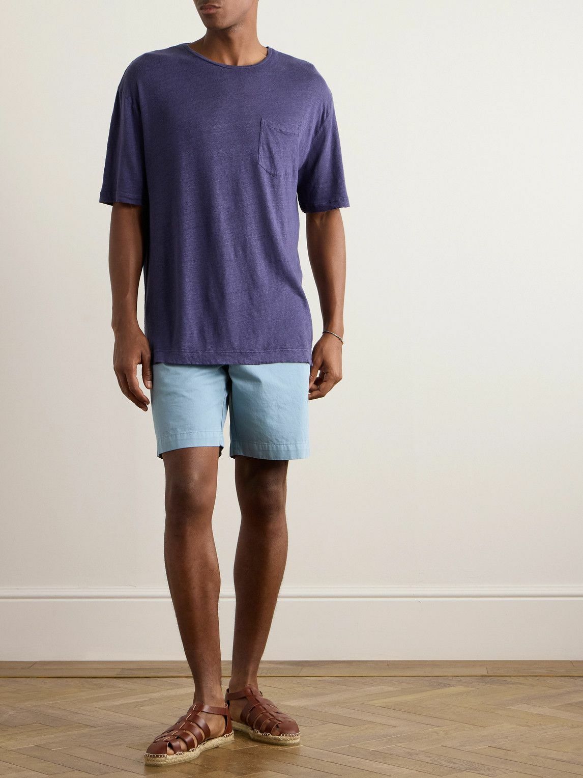 Frescobol Carioca - Carmo Linen T-Shirt - Blue
