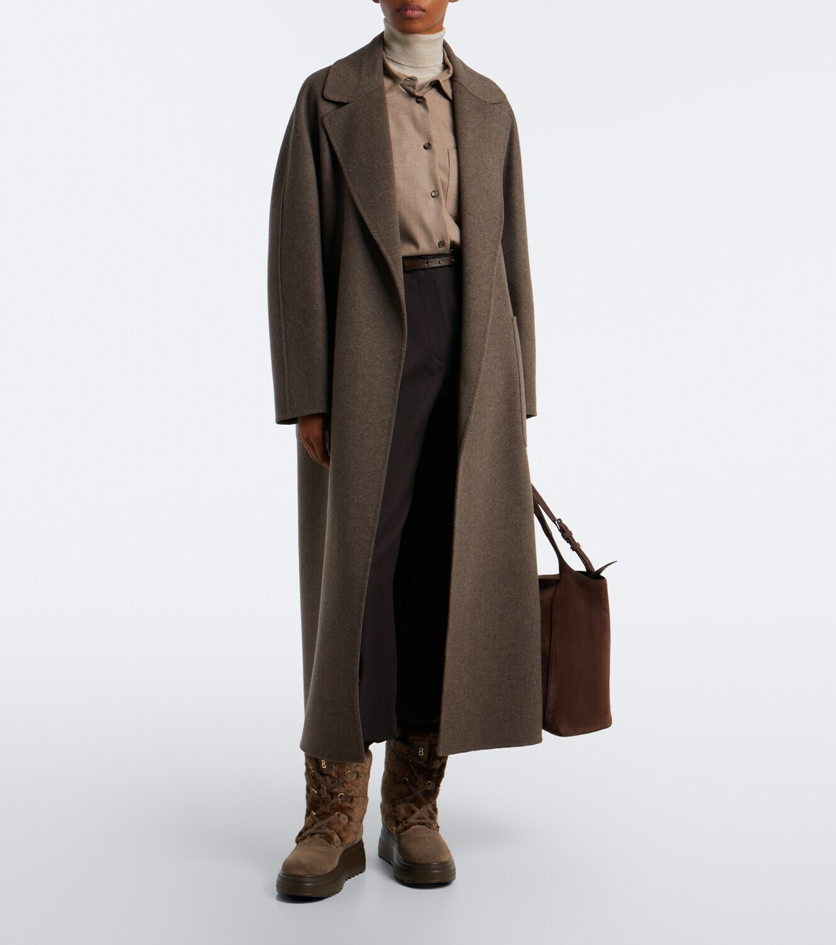 Bogner Stockholm suede and shearling lace-up boots