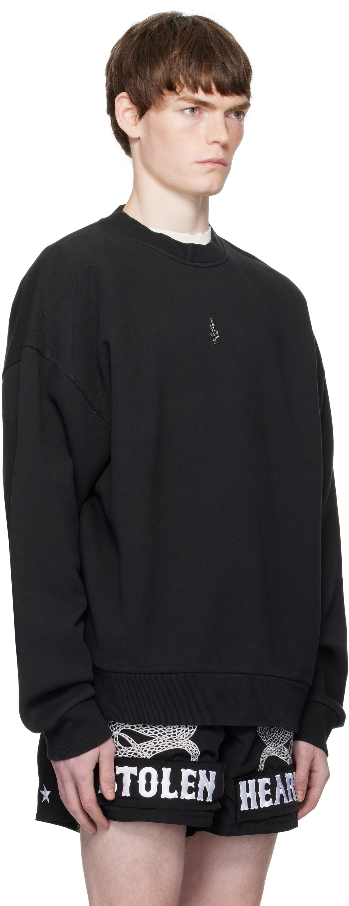 Stolen Girlfriends Club Black Snake Dagger Crew Sweatshirt