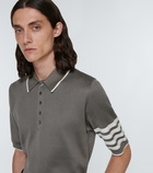 Thom Browne - 4-Bar cotton and silk polo sweater