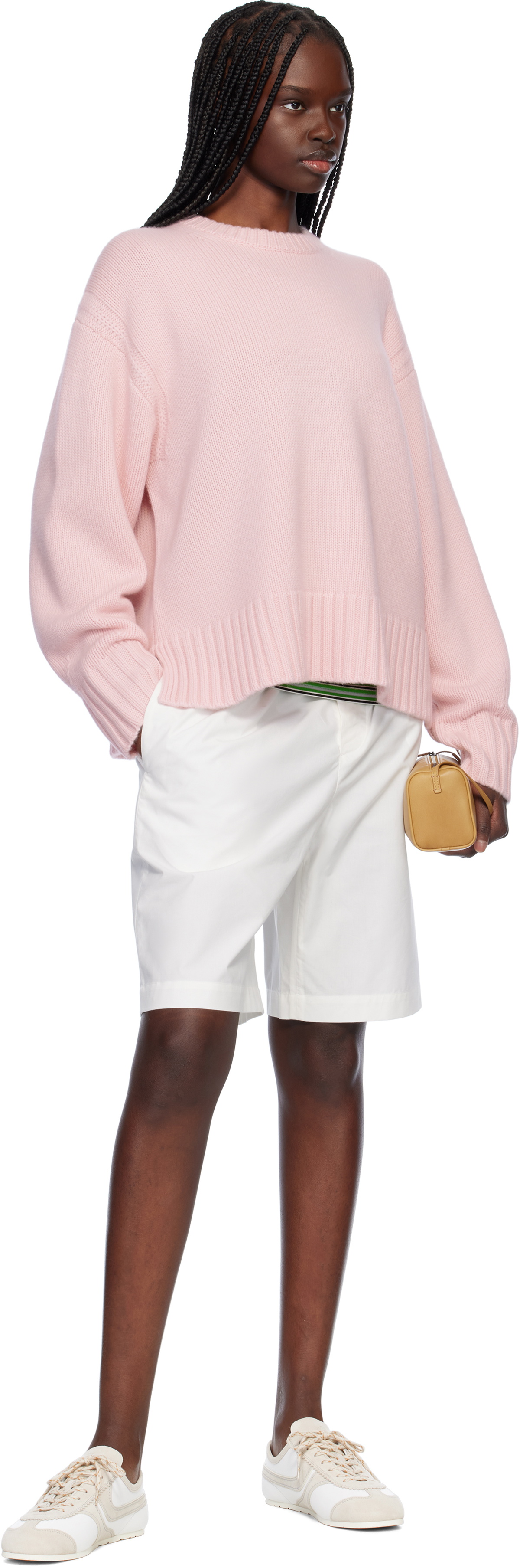 Guest in Residence Pink Cozy Crew Sweater