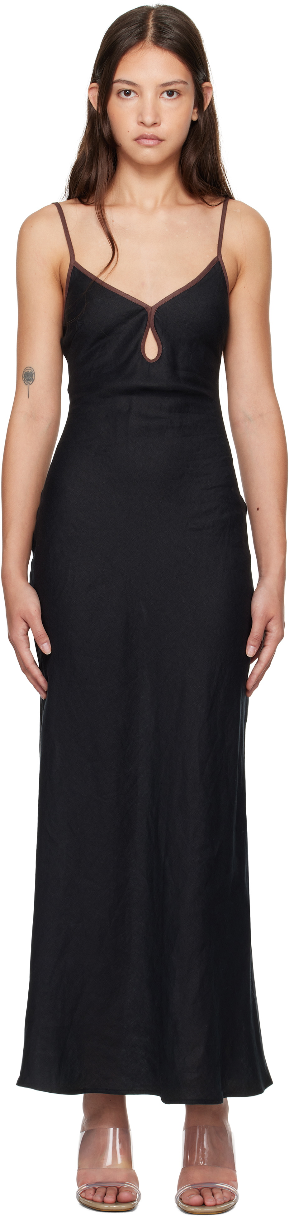 BEC + BRIDGE Black Ottilie Keyhole Maxi Dress BEC + BRIDGE