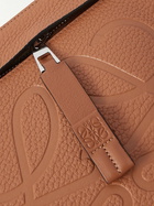 Loewe - Brand T Logo-Debossed Full-Grain Leather Pouch