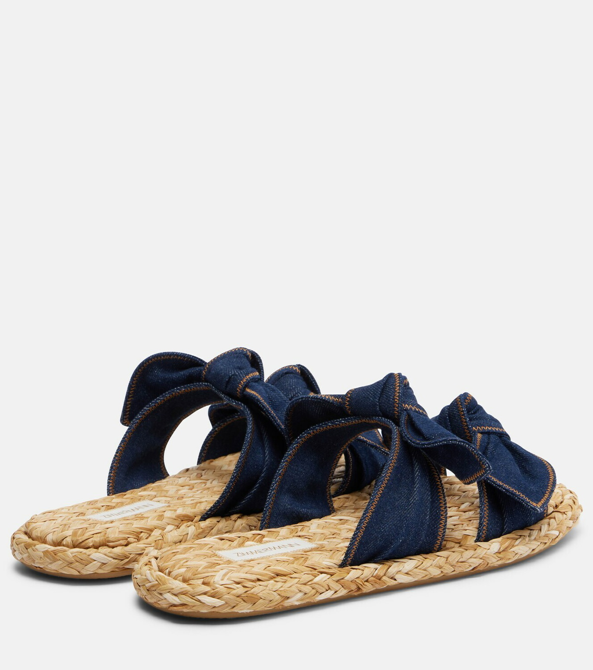 Zimmermann Carousel denim espadrille slides