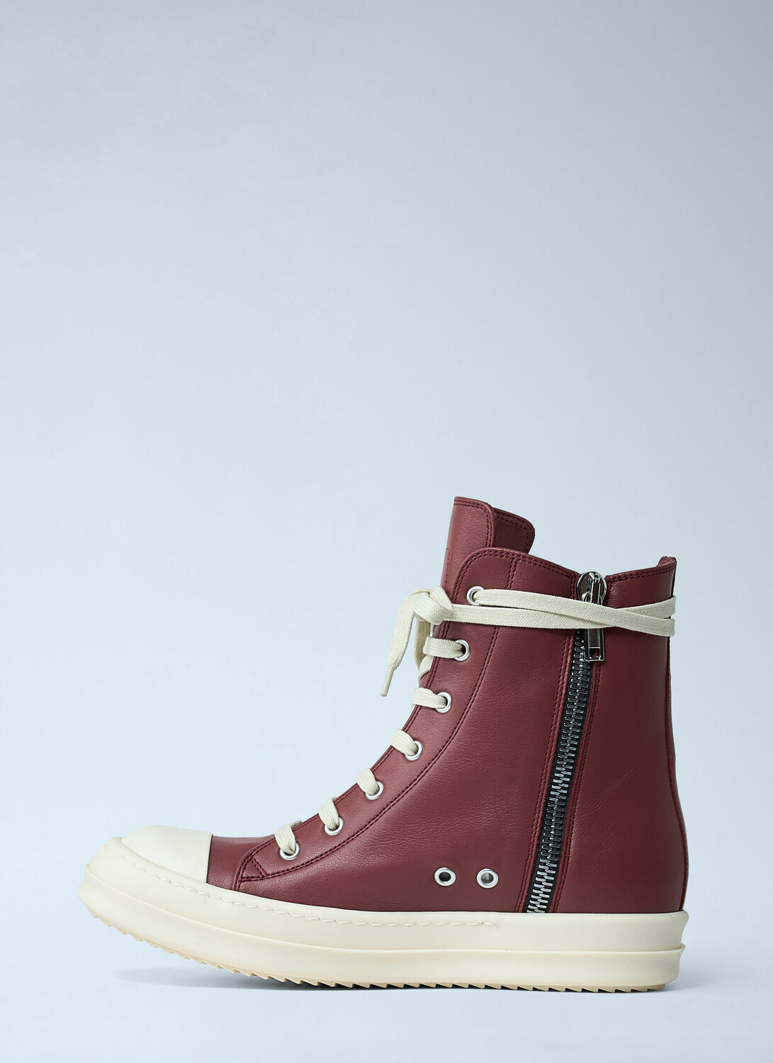 Rick Owens Leather High-Top Sneakers
