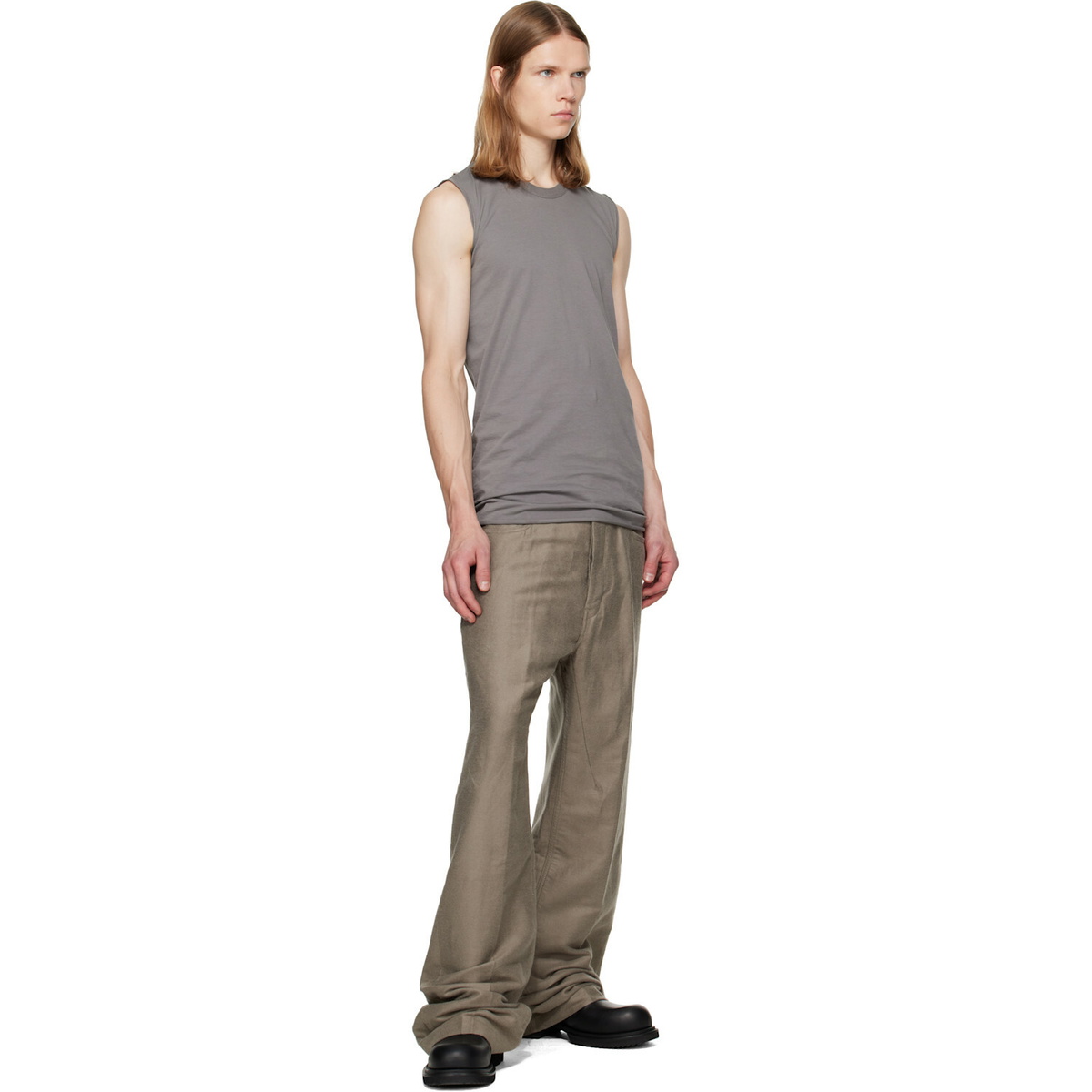 Rick Owens Gray Tower Basic SL Tank Top