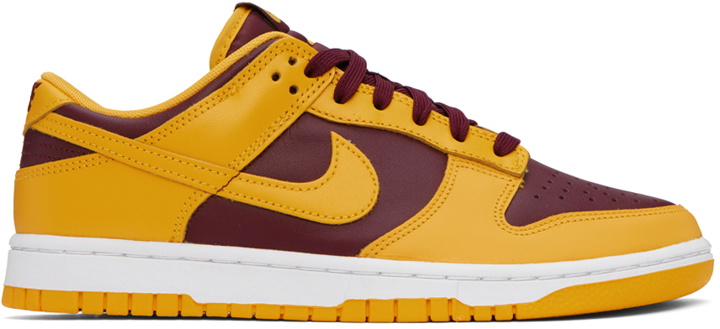 Photo: Nike Yellow & Burgundy Dunk Low Sneakers