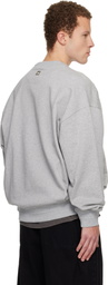WOOYOUNGMI Gray Lenticular Logo Sweatshirt
