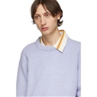 Tibi SSENSE Exclusive Purple Airy Crewneck Sweater