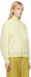 Jil Sander Yellow Embroidered Bomber Jacket