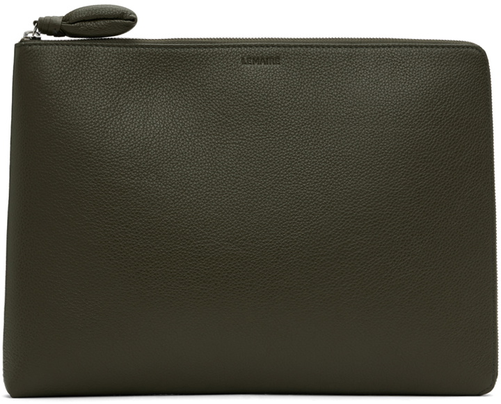 Photo: LEMAIRE Khaki Embossed Pouch