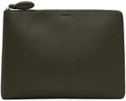 LEMAIRE Khaki Embossed Pouch