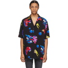 Marcelo Burlon County of Milan Black Crazy Faces Short Sleeve Shirt