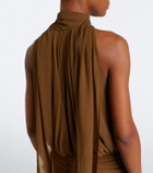 De La Vali Cruz draped chiffon maxi dress