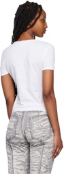 Diesel White T-Uncutie-Divstroyed T-Shirt