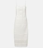 Staud Corinna embroidered cotton voile midi dress