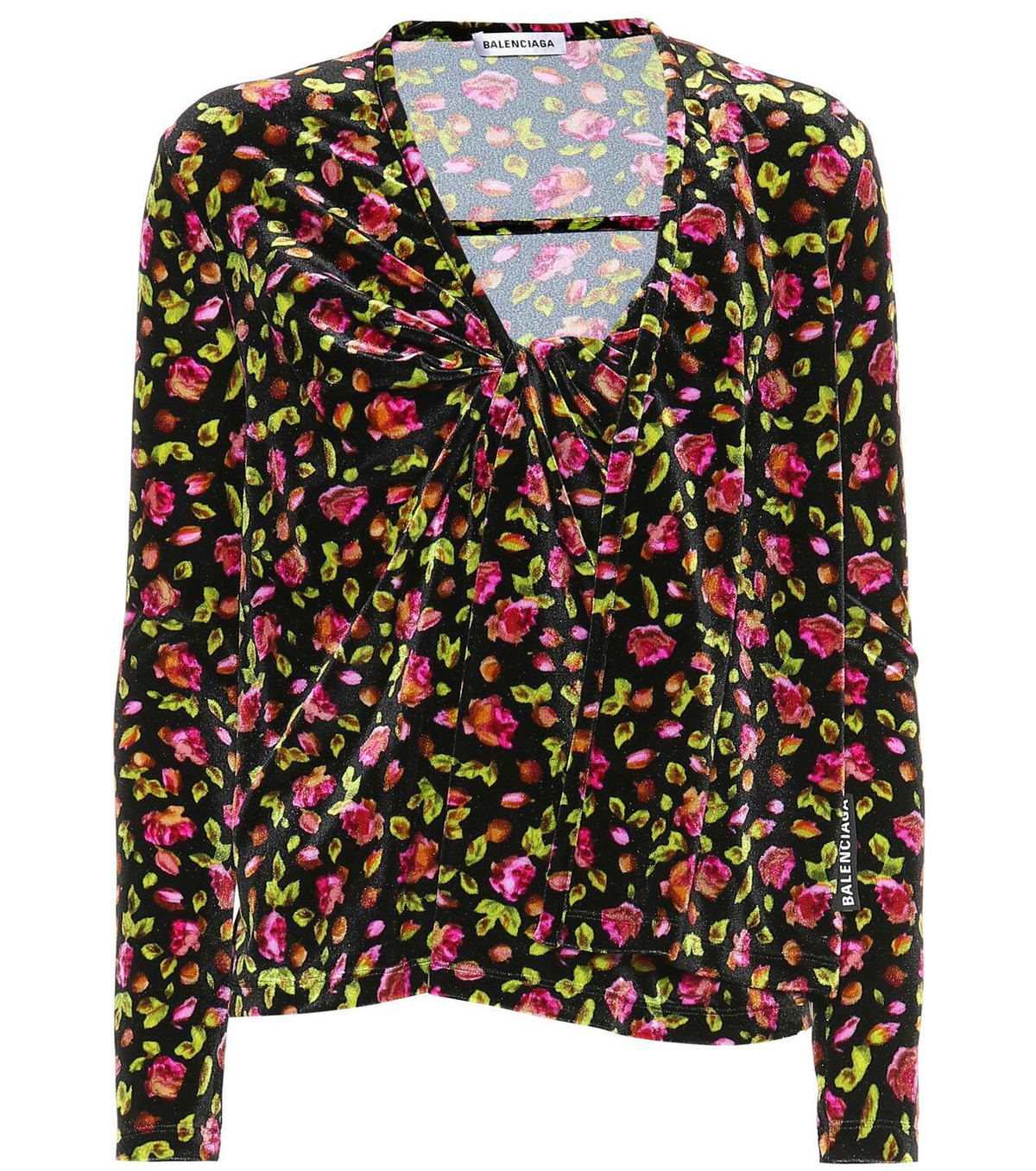 Champagne Floral Velvet Top
