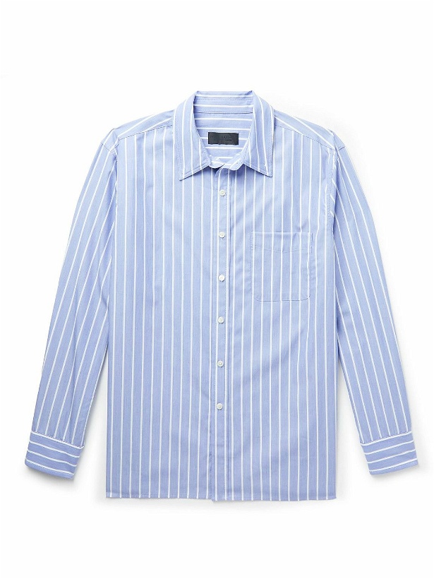 Photo: Nili Lotan - Finn Striped Cotton-Poplin Shirt - Blue