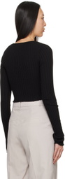 LOW CLASSIC Black Wrap Cardigan