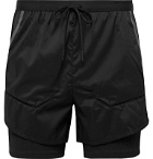 Nike Running - Tech Pack 2-in-1 Slim-Fit Ribbed Stretch-Jersey and Ripstop Shorts - Black