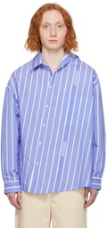 JACQUEMUS Blue Les Sculptures 'La chemise Cuadro' Shirt