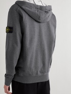 Stone Island - Logo-Appliquéd Cotton-Jersey Zip-Up Hoodie - Gray