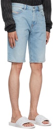 Diesel Blue Slim Denim Shorts
