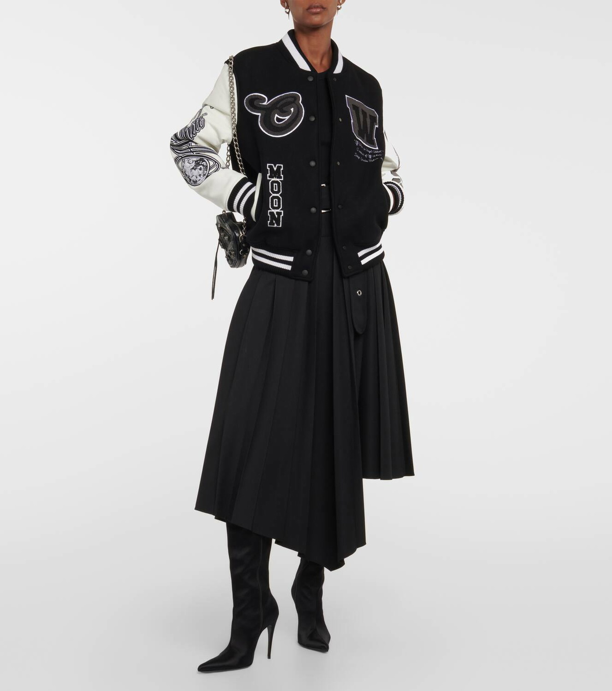 Off-White College wool-blend varsity jacket