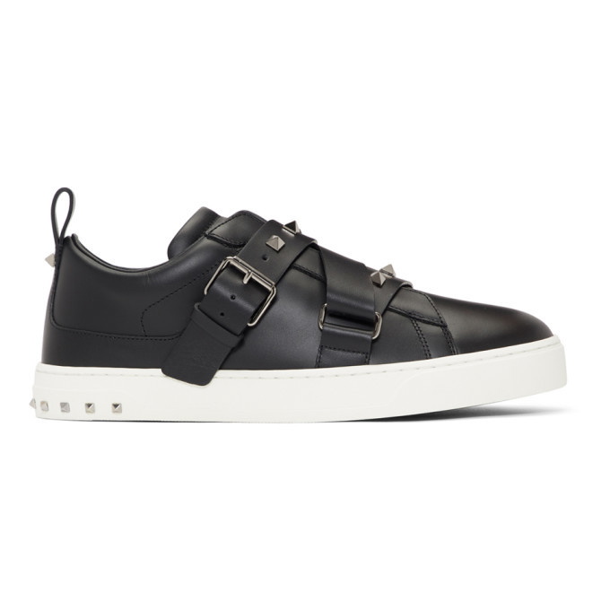 Photo: Valentino Black Valentino Garavani V-Punk Slip-On Sneakers