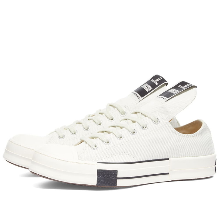 Photo: Converse x Rick Owens DRKSTAR Ox Sneakers in Lily White/Egret/Black