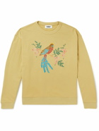 YMC - Daisy Age Embroidered Cotton-Jersey Sweatshirt - Yellow