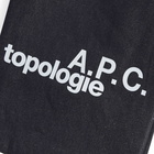 A.P.C. Men's x Topologie Everyday Tote in Indigo/Emerald 