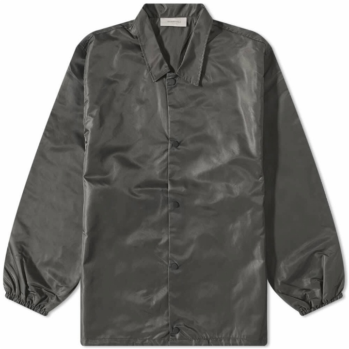 Photo: Fear of God ESSENTIALS Men's 1977 Nylon Coaches Jacket in Off Black