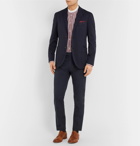 Boglioli - Storm-Blue Stretch Cotton and Linen-Blend Suit Trousers - Storm blue