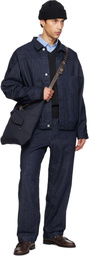 nanamica Blue Short Denim Jacket