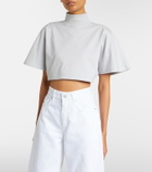 Alaïa Cropped cotton jersey T-shirt