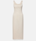 Magda Butrym Lace-trimmed cotton and silk midi dress