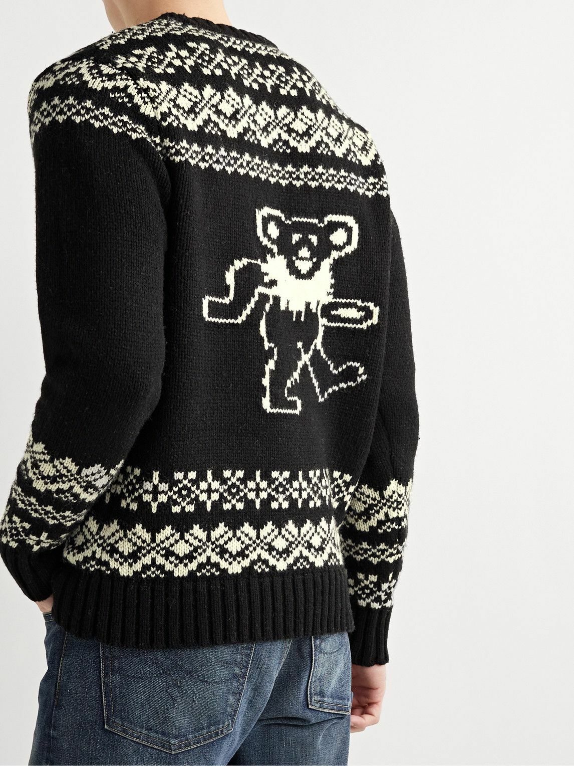 Schott - Grateful Dead Intarsia Wool-Blend Sweater - Black Schott