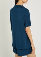Eberjey Gisele Ribbed Jersey Pyjama set Navy