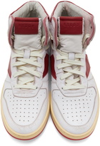 Rhude White & Red Rhecess Hi Sneakers