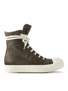 DRKSHDW by Rick Owens - Coated-Seaweed and Nylon High-Top Sneakers - Brown