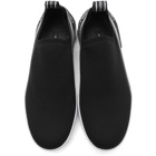Dolce and Gabbana Black and White Portofino Slip-On Sneakers