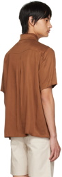 Carlota Barrera Brown Slit Shirt