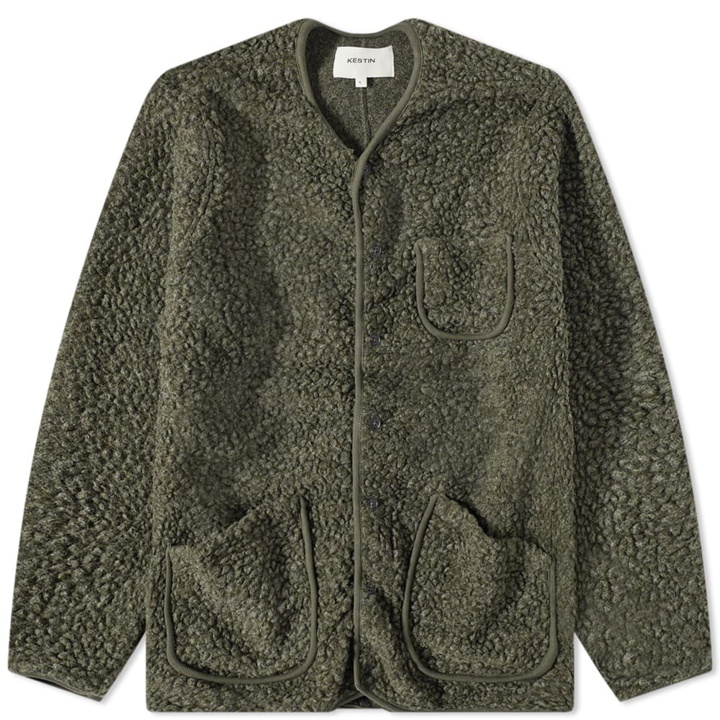 Photo: Kestin Men's Neist Fleece Cardigan in Dark Olive