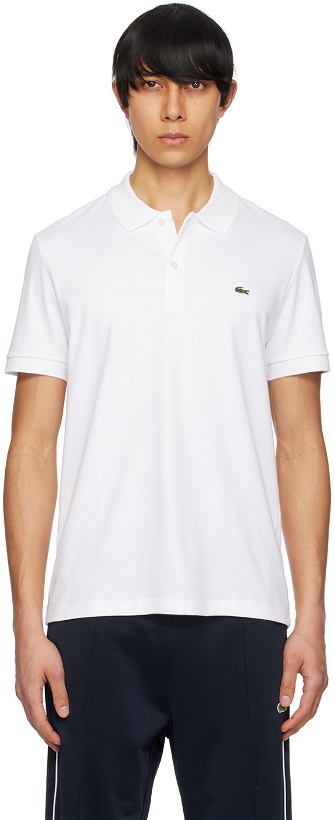 Photo: Lacoste White Regular-Fit Polo