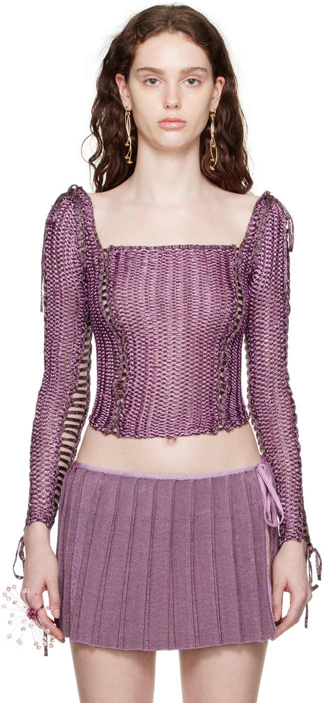 Isa Boulder Purple & Brown Expandable Reversible Long Sleeve T