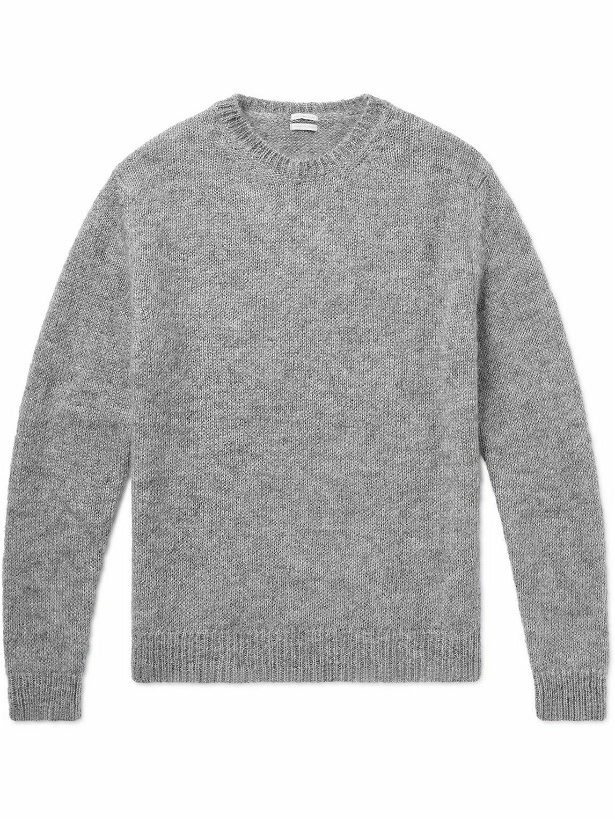 Photo: Massimo Alba - Alder Brushed Mohair and Silk-Blend Sweater - Gray