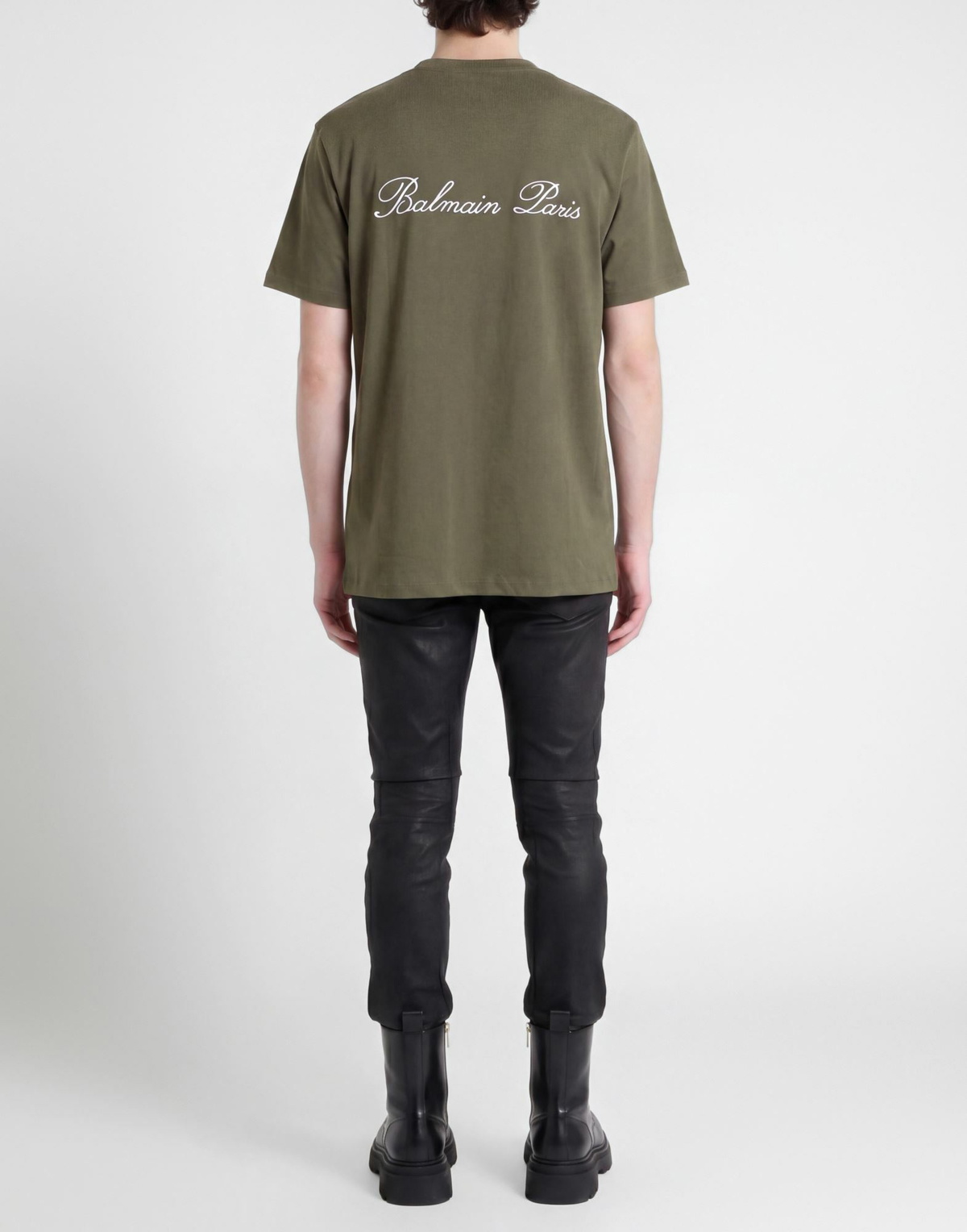 Balmain Mens T-shirt Military in Green