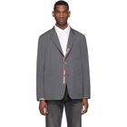 Thom Browne Grey Typewriter Cloth Unconstructed Blazer